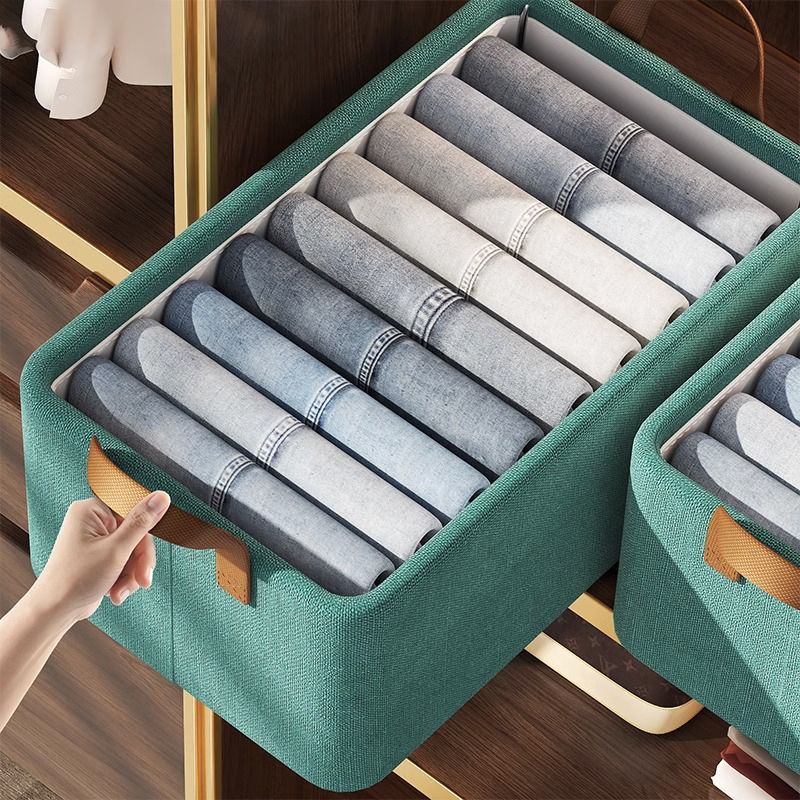 钢架大容量家用收纳箱抽屉式可折叠衣服裤子宿舍衣柜收纳箱分格