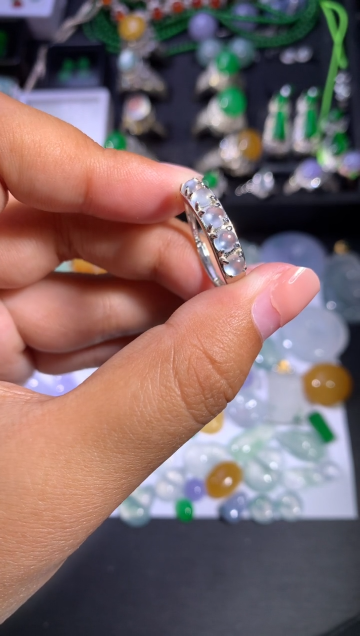 【闪购商品】翡翠戒指银S925镶嵌戒指