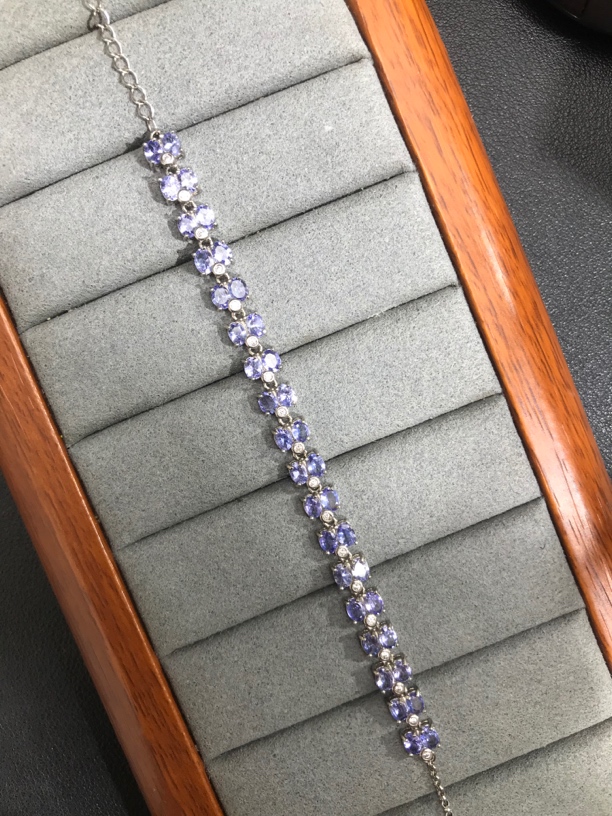 天然坦桑石手链简约百搭