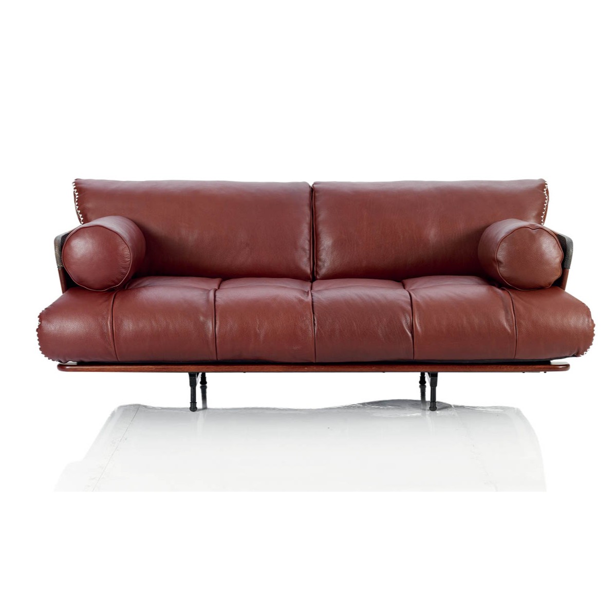 PACIFICGREEN塔斯二人位沙发轻奢客厅家用头层牛皮231L*93W*80H