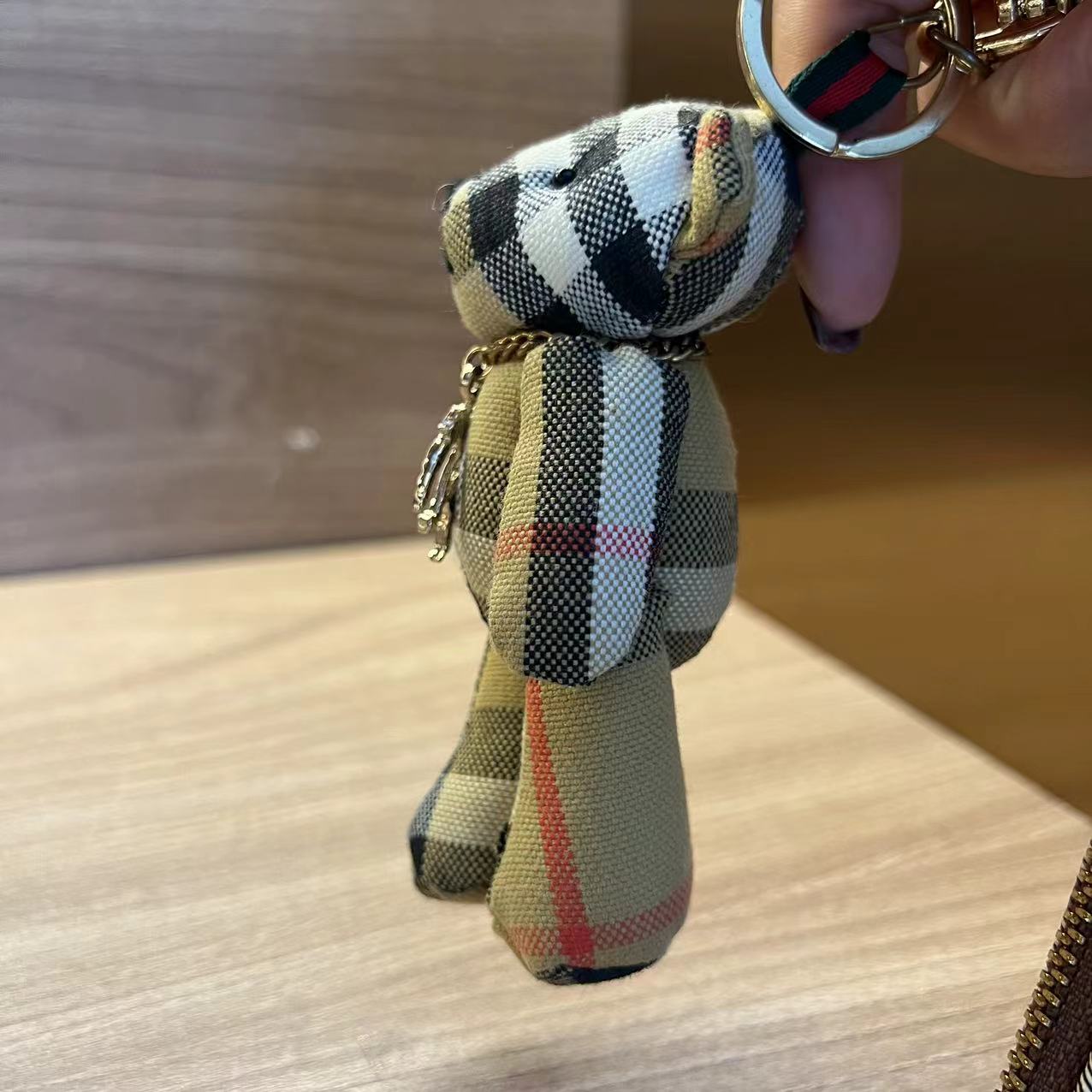 格纹小熊公仔经典休闲百搭格子小熊挂件