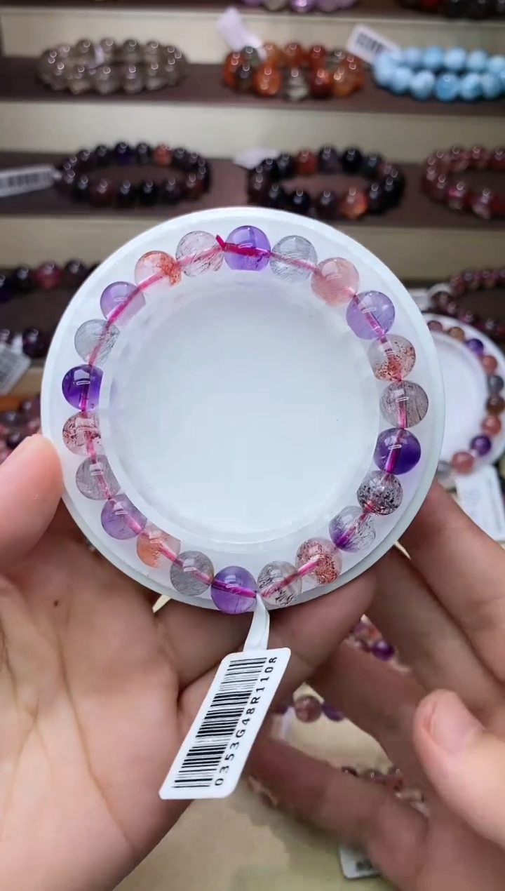 【闪购商品】水晶手链未镶嵌黑加仑超七9m+