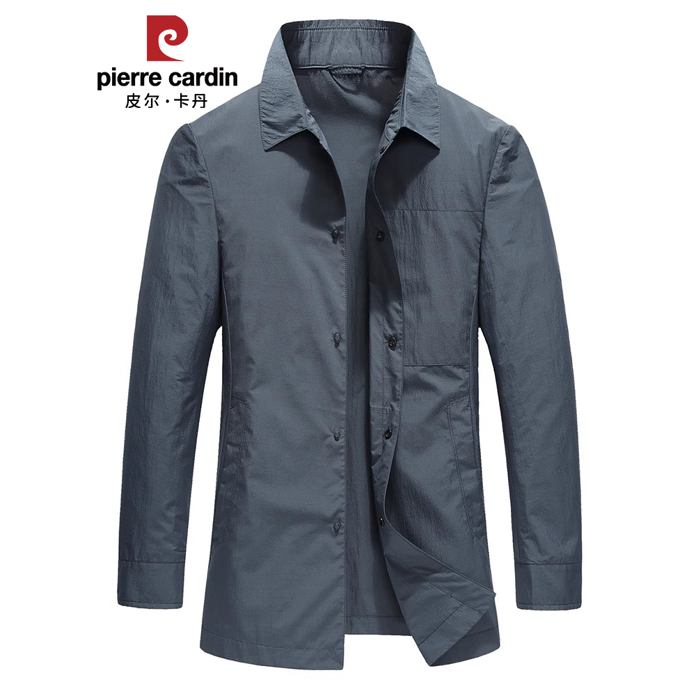 皮尔卡丹夹克男2025春秋新品风衣高级感休闲轻薄外套单层茄克男装