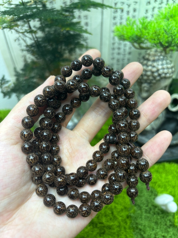 巴布亚新几内亚贡木木108颗绿冰种手串