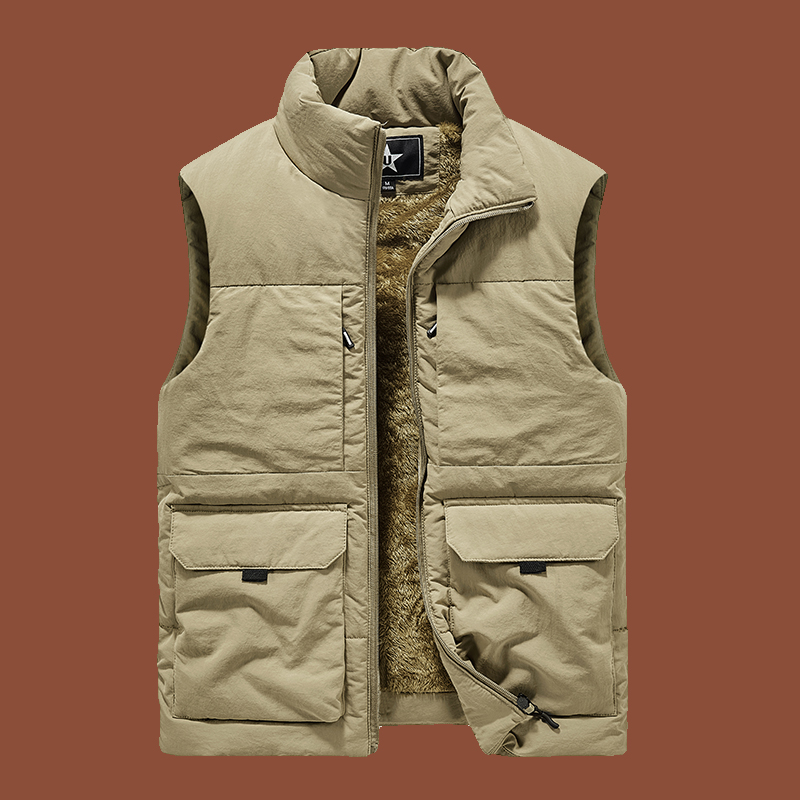 【活动中】加绒加厚马甲男款秋冬外套立领工装男士马夹多口袋