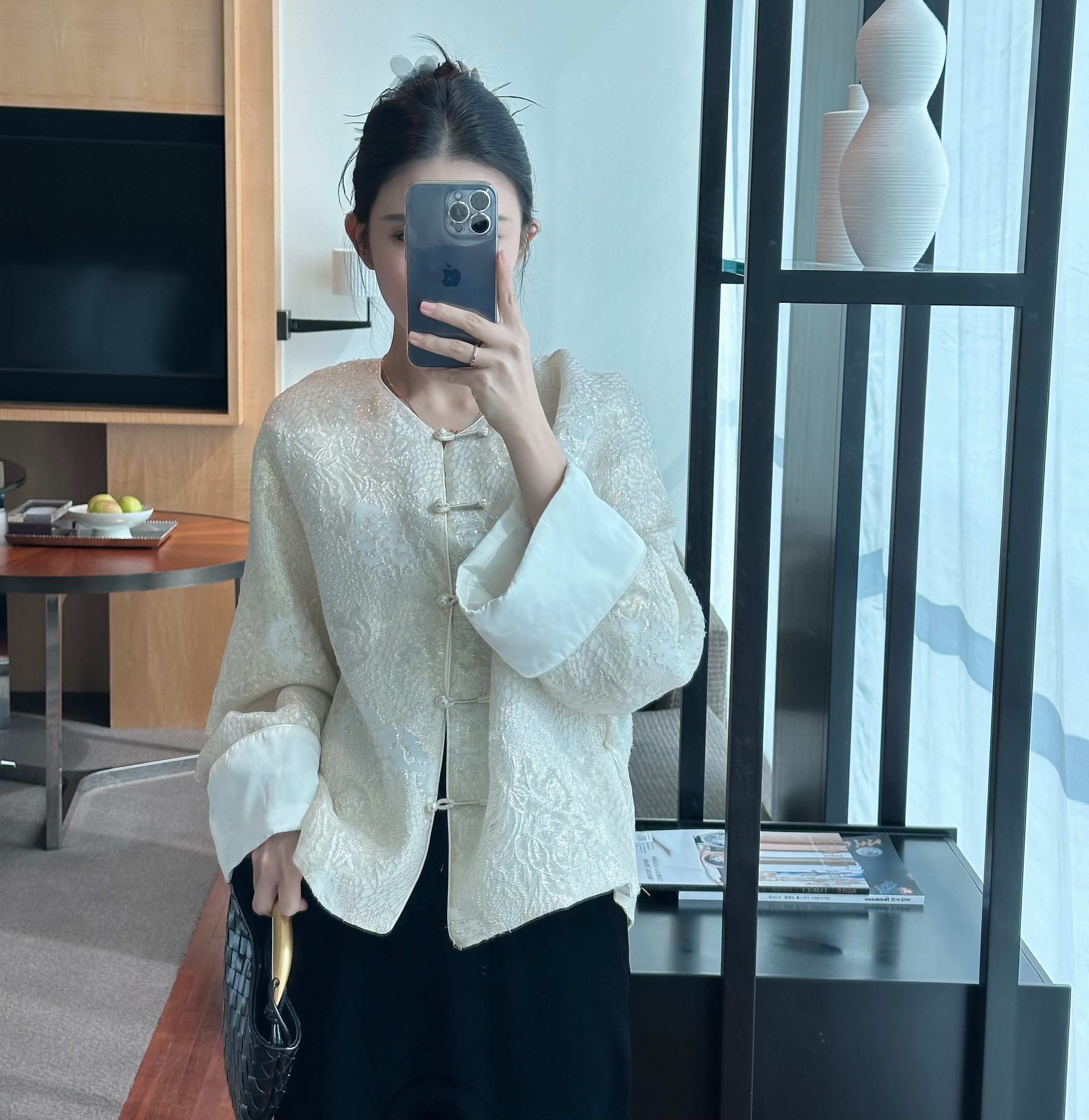 温温【人间富贵】外套女金丝线国风气质百搭女秋季长袖上衣 400132