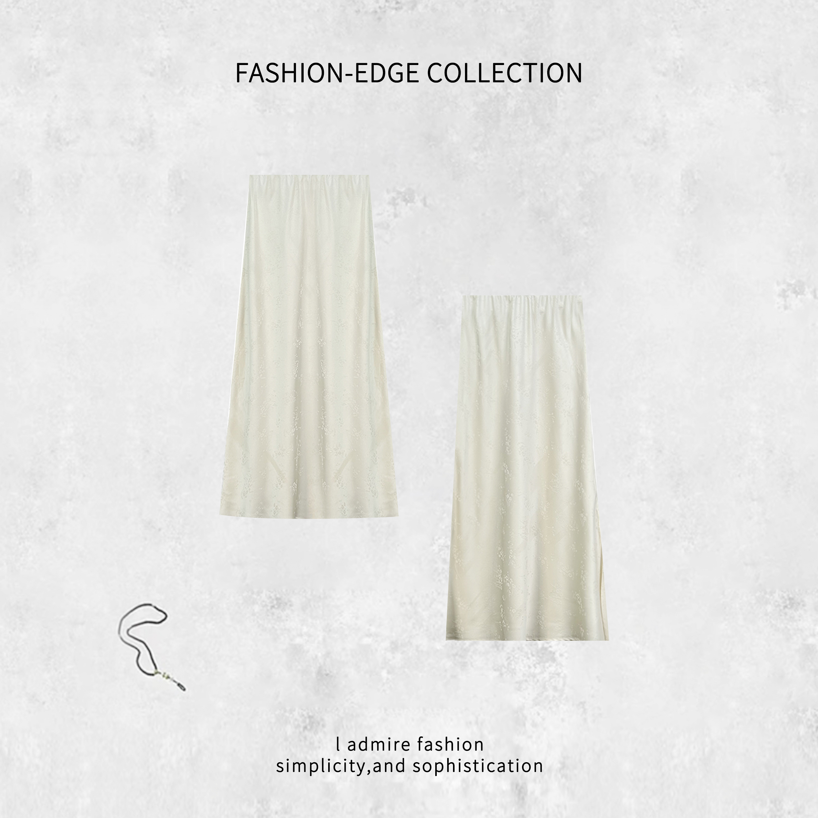 温温【杏花】新中式提花半身裙春季显瘦松紧腰高级感A字裙 040214