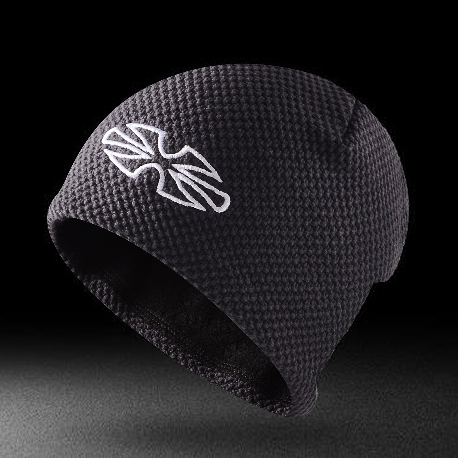 屲牌【wa】 0086 防泼水抓绒加厚冬季马拉松跑步滑雪户外保暖针织帽