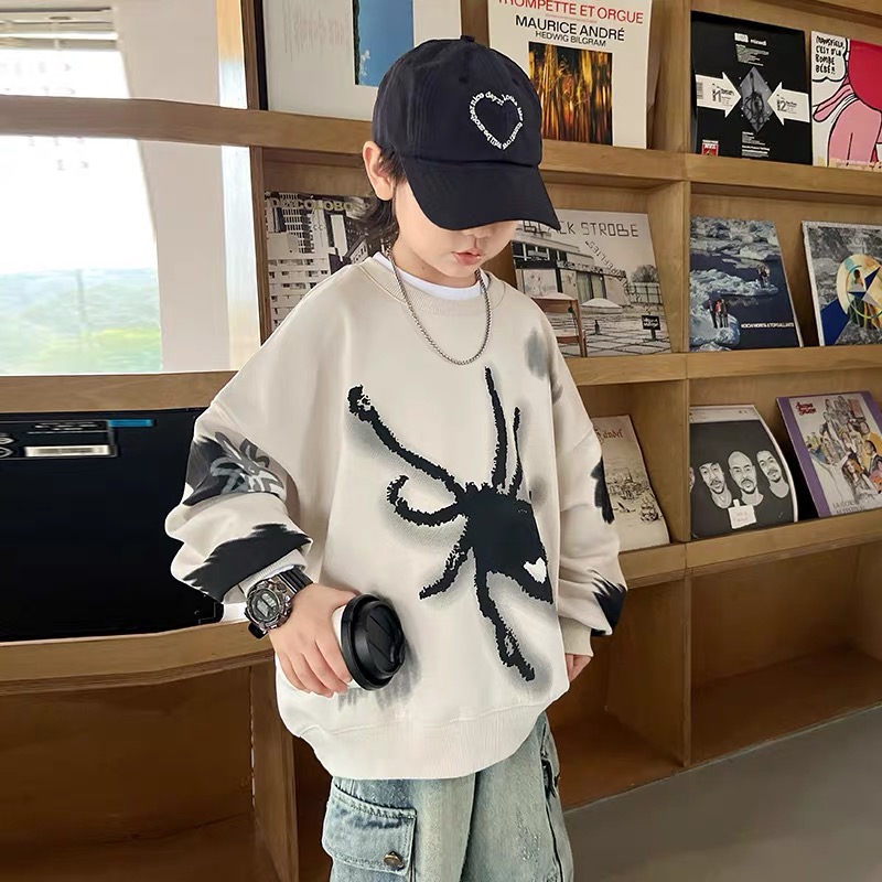 儿童装男童春秋款卫衣2025新款中大童春秋款男孩洋气休闲上衣潮款