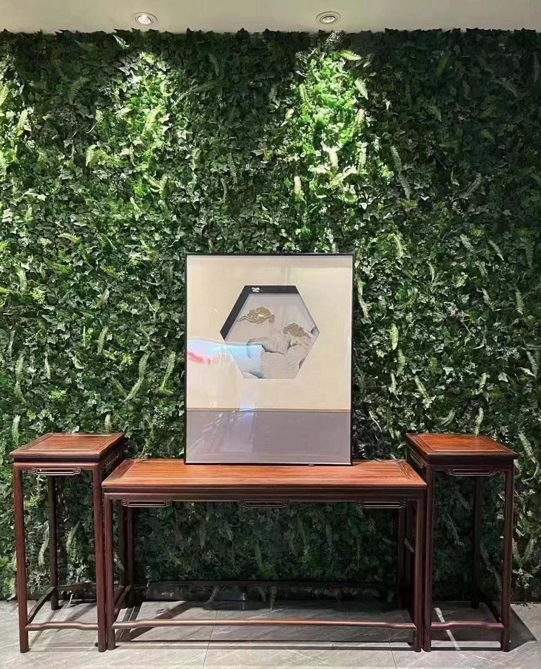 三件套 装饰 花架 条案 玄关