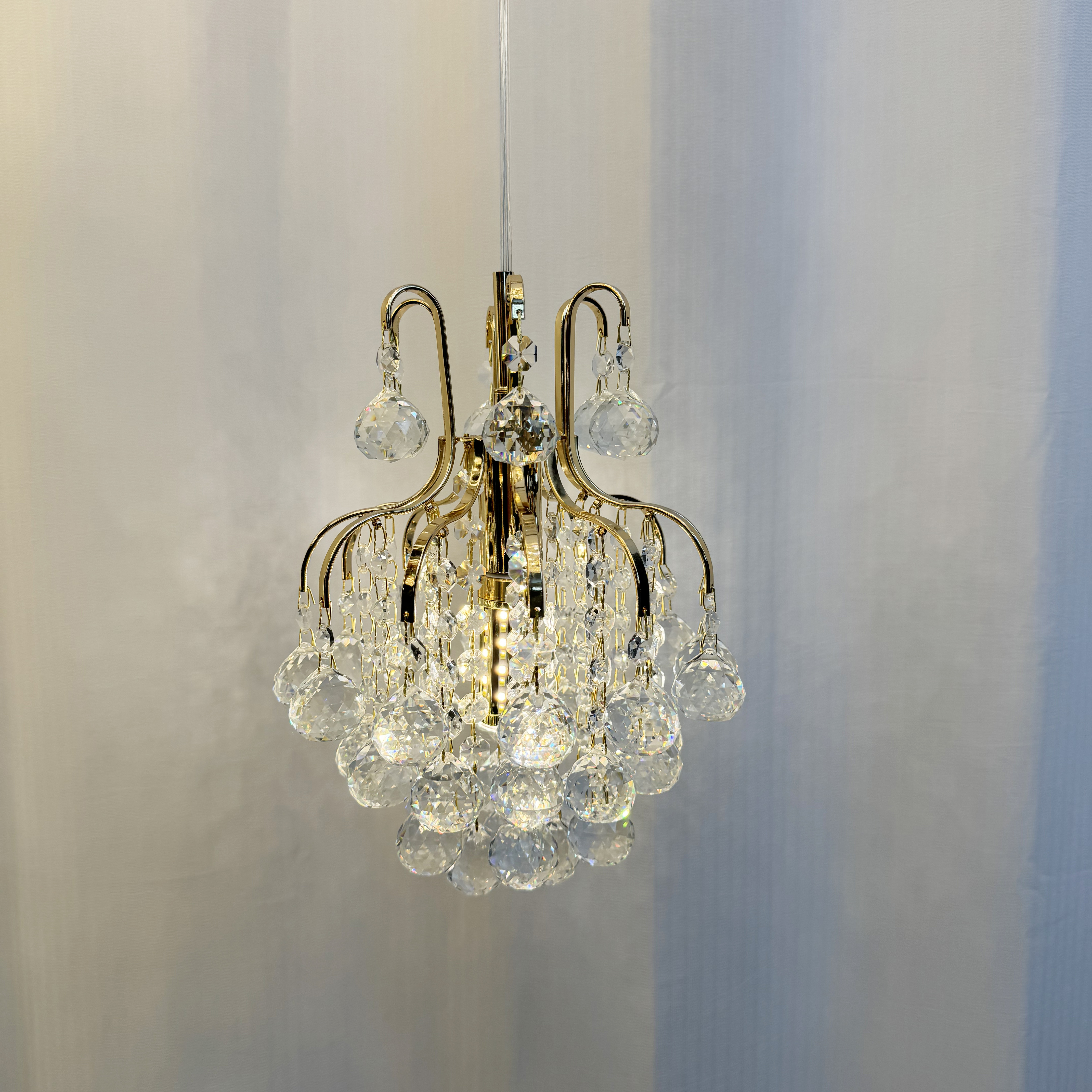 新款皇冠系列时尚大气家用卧室餐厅主卧室水晶小床头法式水晶灯