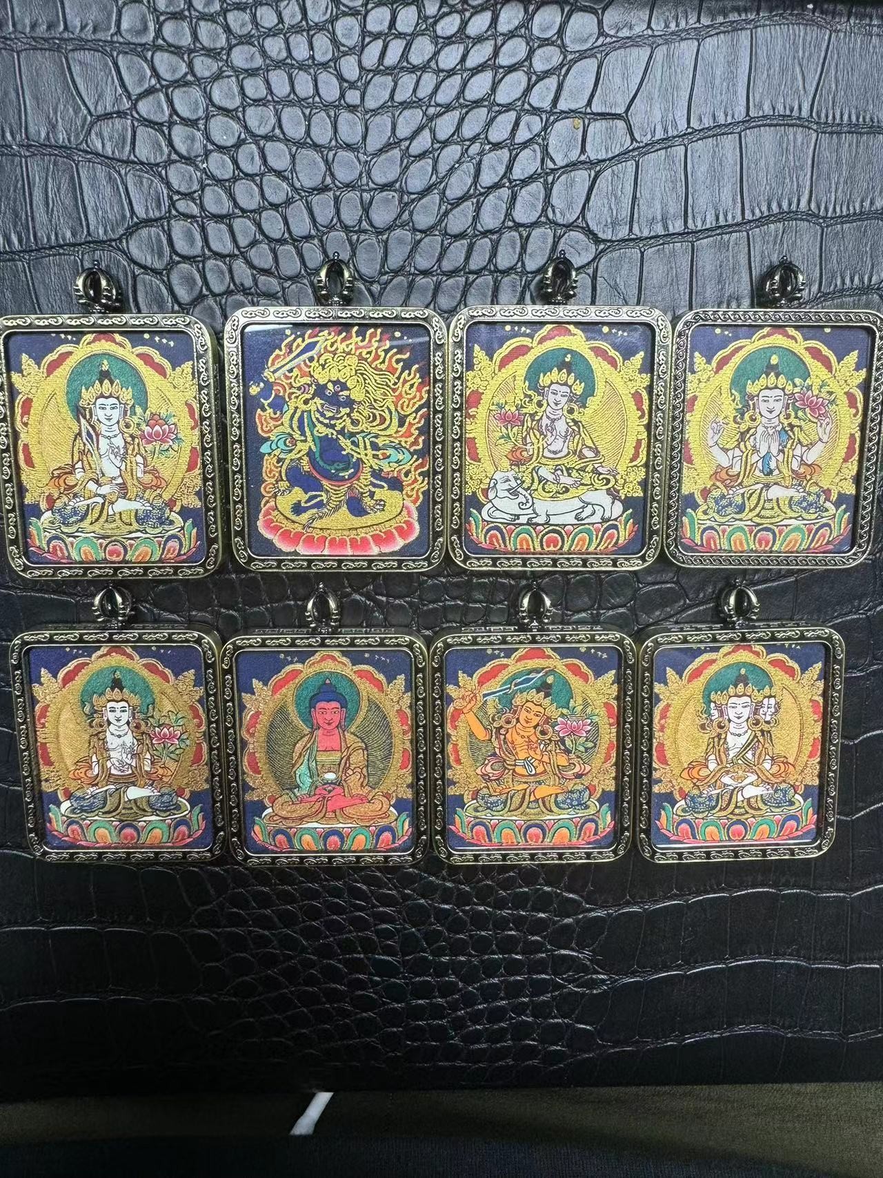 彩绘八大守护【鑫遇】热供 藏式 画风 随身 佩戴 高品质 唐卡 吊坠