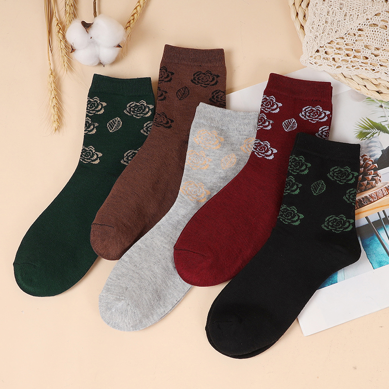 10双妈妈袜子女春秋中筒袜中老年奶奶袜防臭耐磨四季中腰女袜