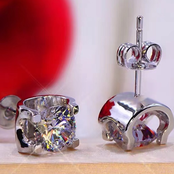 925银莫桑石耳饰 耳钉款式选择】气质轻奢简约经典百搭小众韩版