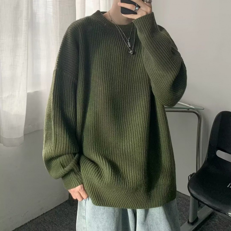 慵懒风毛衣男春秋款韩版潮流秋冬打底针织衫宽松毛线衣百搭外套男