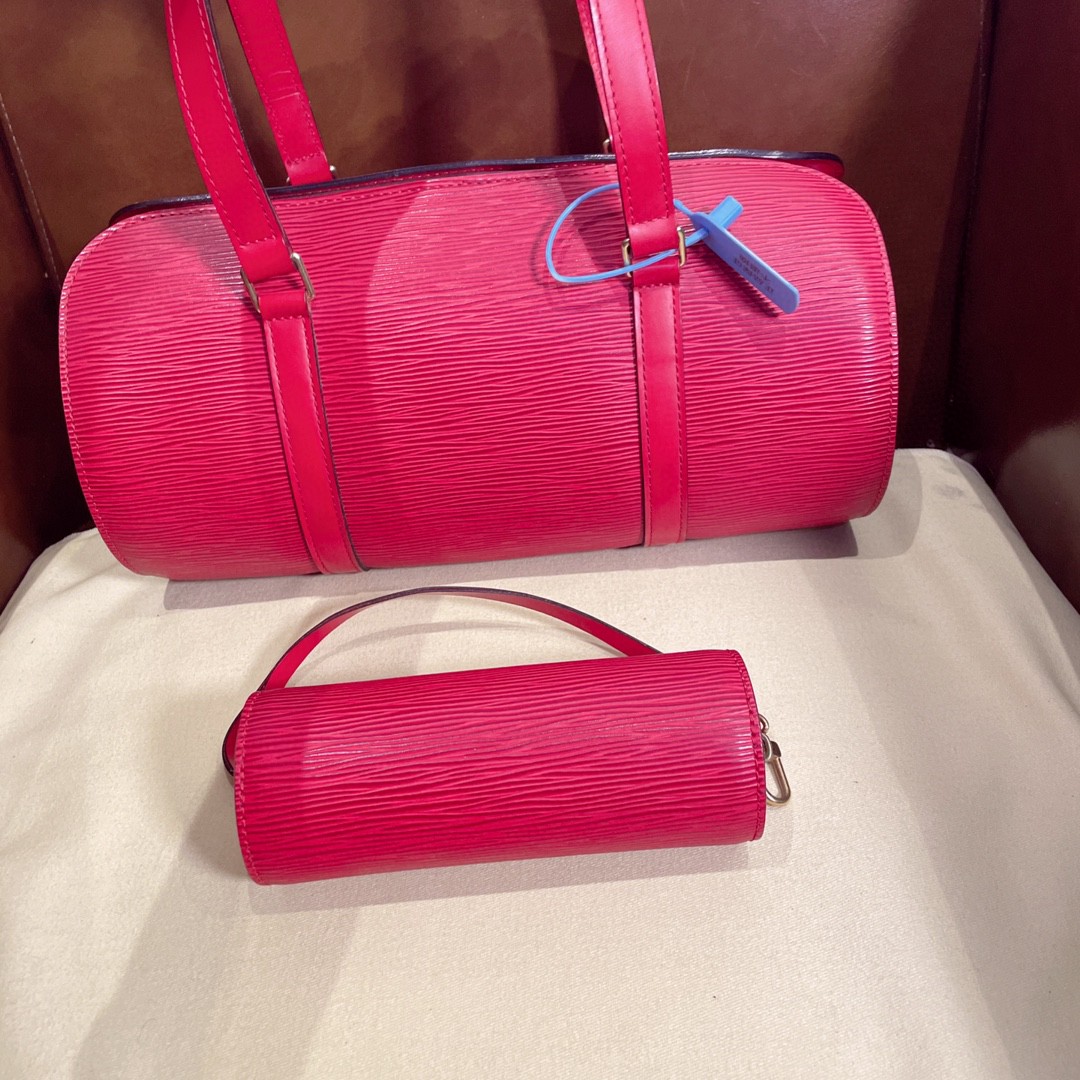 95新 LouisVuitton/路易威登 lv红色水波纹子母