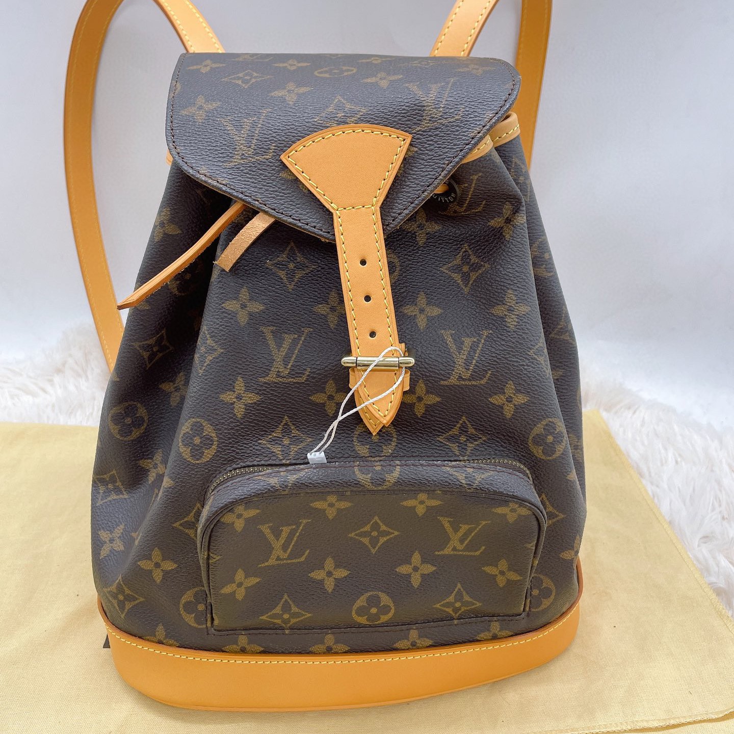 修复品Lv双肩包小号中古抽绳双肩中古