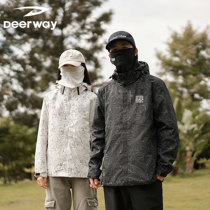 Deerway/德尔惠情侣款三合一冲锋衣秋冬季户外登山防水连帽外套