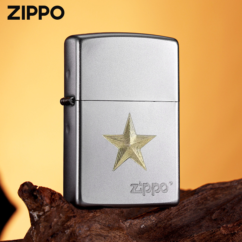 zippo打火机 五角星官方旗舰正品男士实用防风礼盒装送礼物DYH1X1