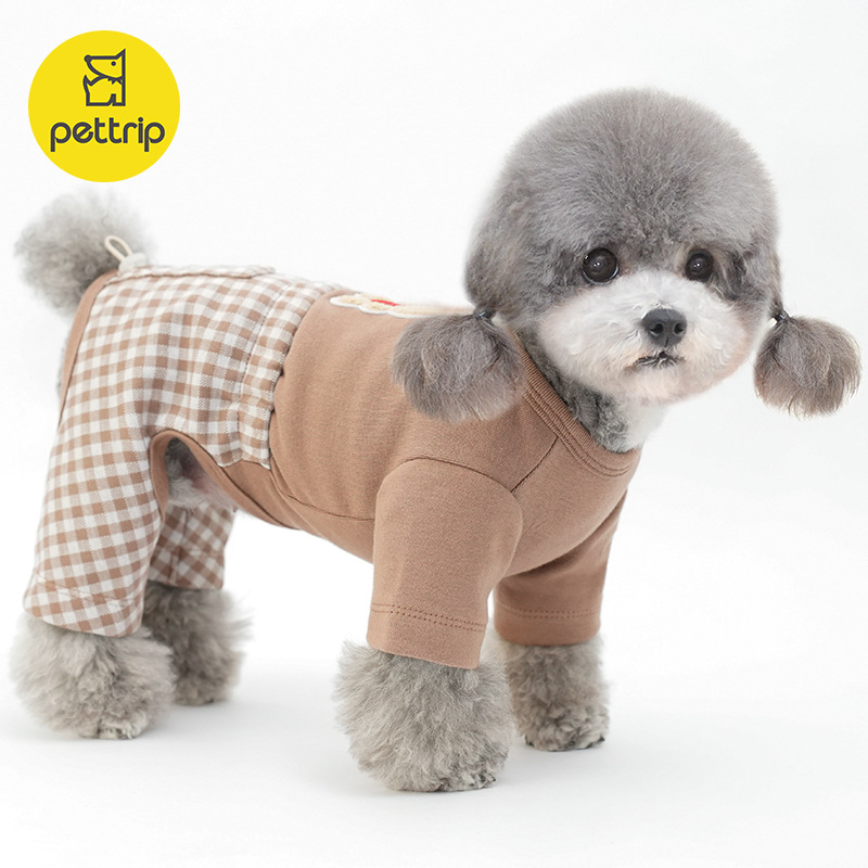 秋冬宠物衣服狗衣服四脚衣打底衣小型犬衣服雪纳瑞法斗衣服