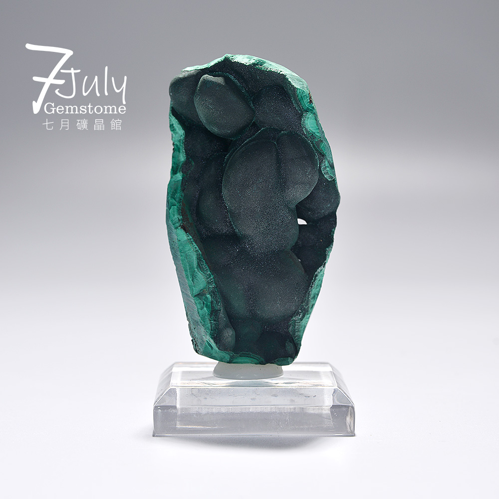JulyGemstone 孔雀绿石矿物晶体摆件