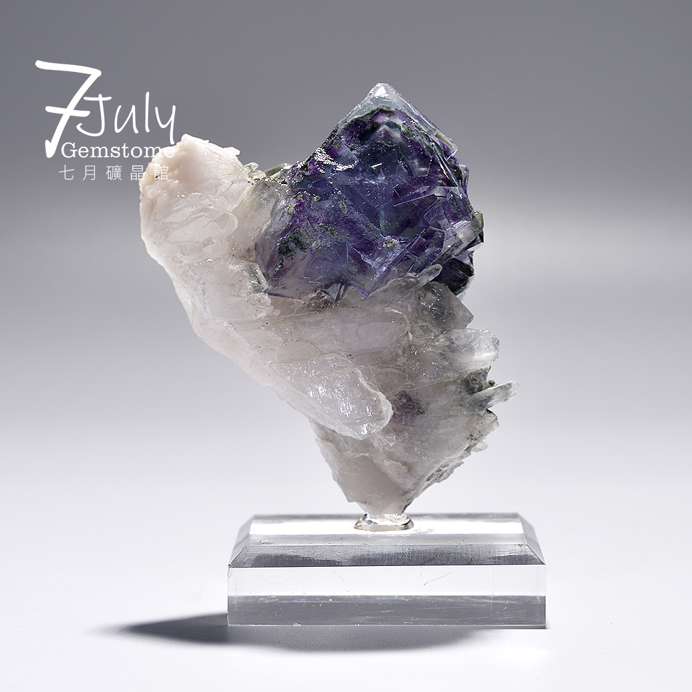 JulyGemstone 瑶岗仙萤石矿物晶体摆件