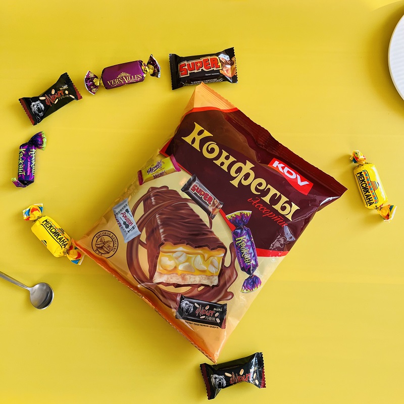 俄罗斯进口KDV混合巧克力糖果408g/袋