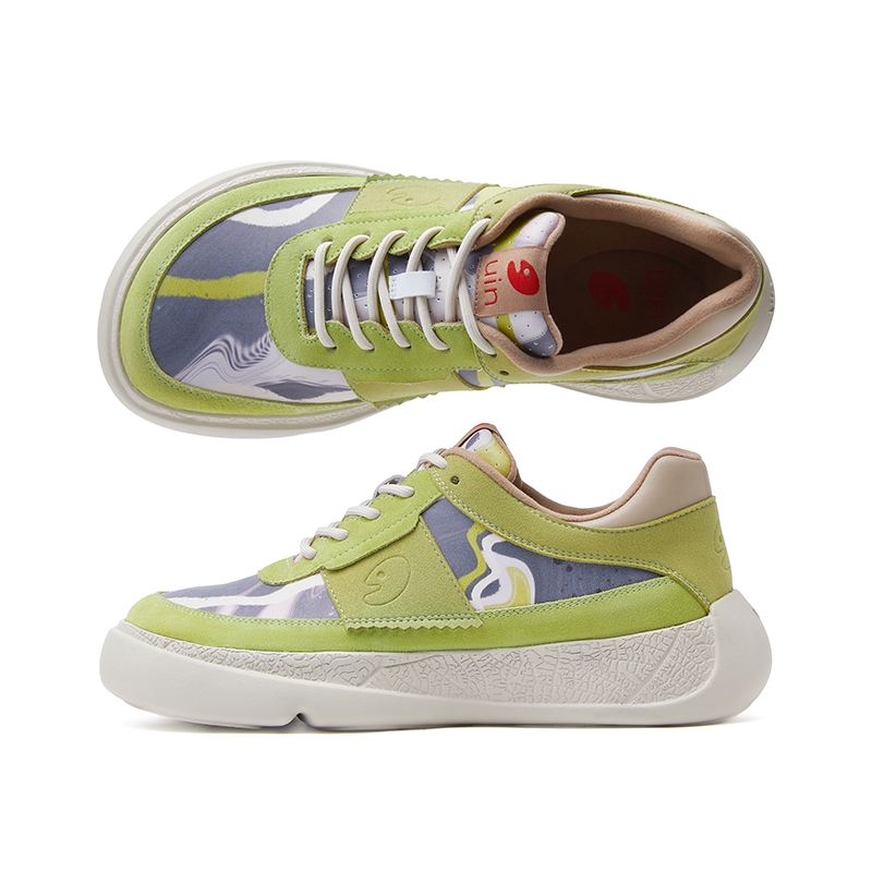 uin彩绘旅行鞋奥德萨1艺术系列牛反绒健步鞋秋冬潮流百搭时尚