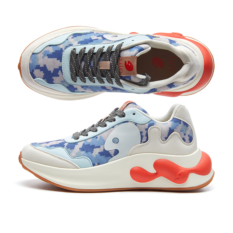 uin彩绘旅行鞋梅迪纳塞利1迷彩系列时尚休闲鞋网布软底女鞋