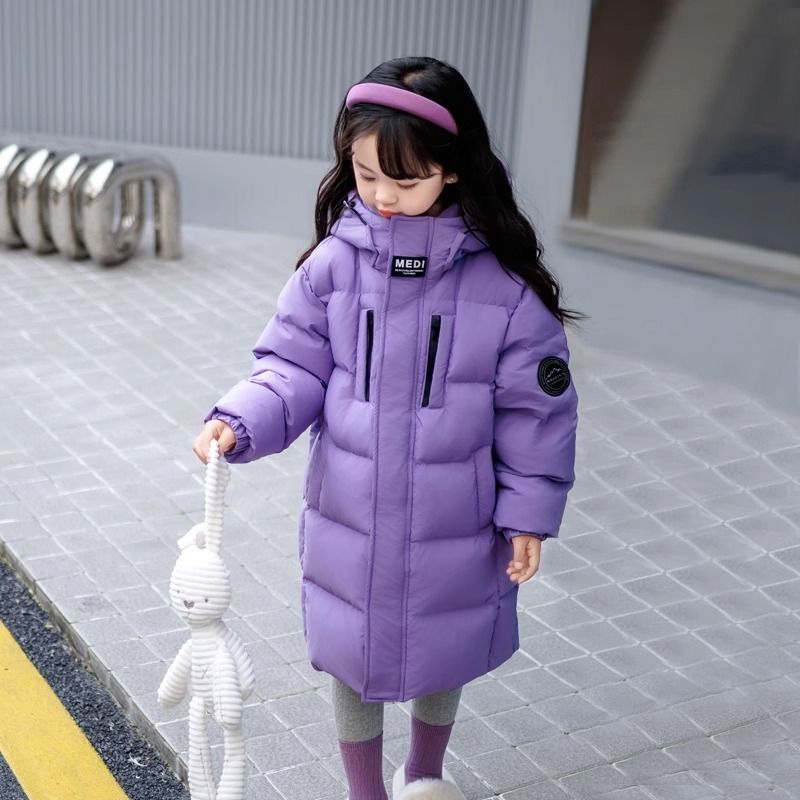巴拉巴拉2023儿童中长款羽绒羽绒服加厚款女童男童中大童韩版洋气
