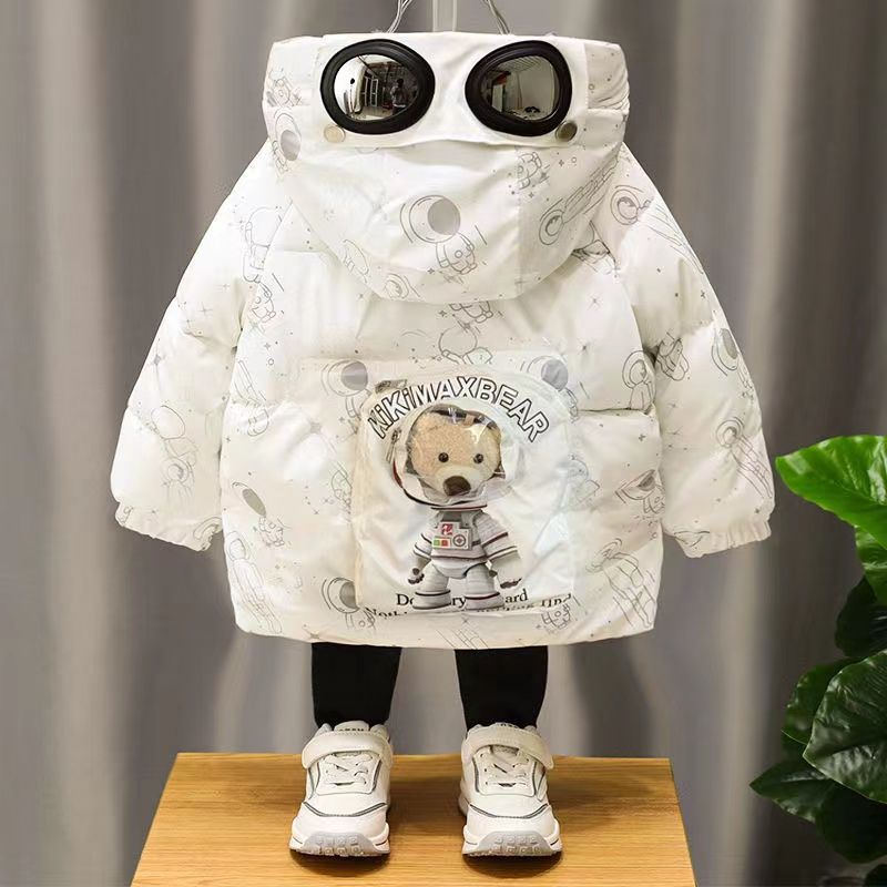 巴拉巴拉【特价清仓】儿童冬季外套羽绒服加厚亮面宇航员免洗小童
