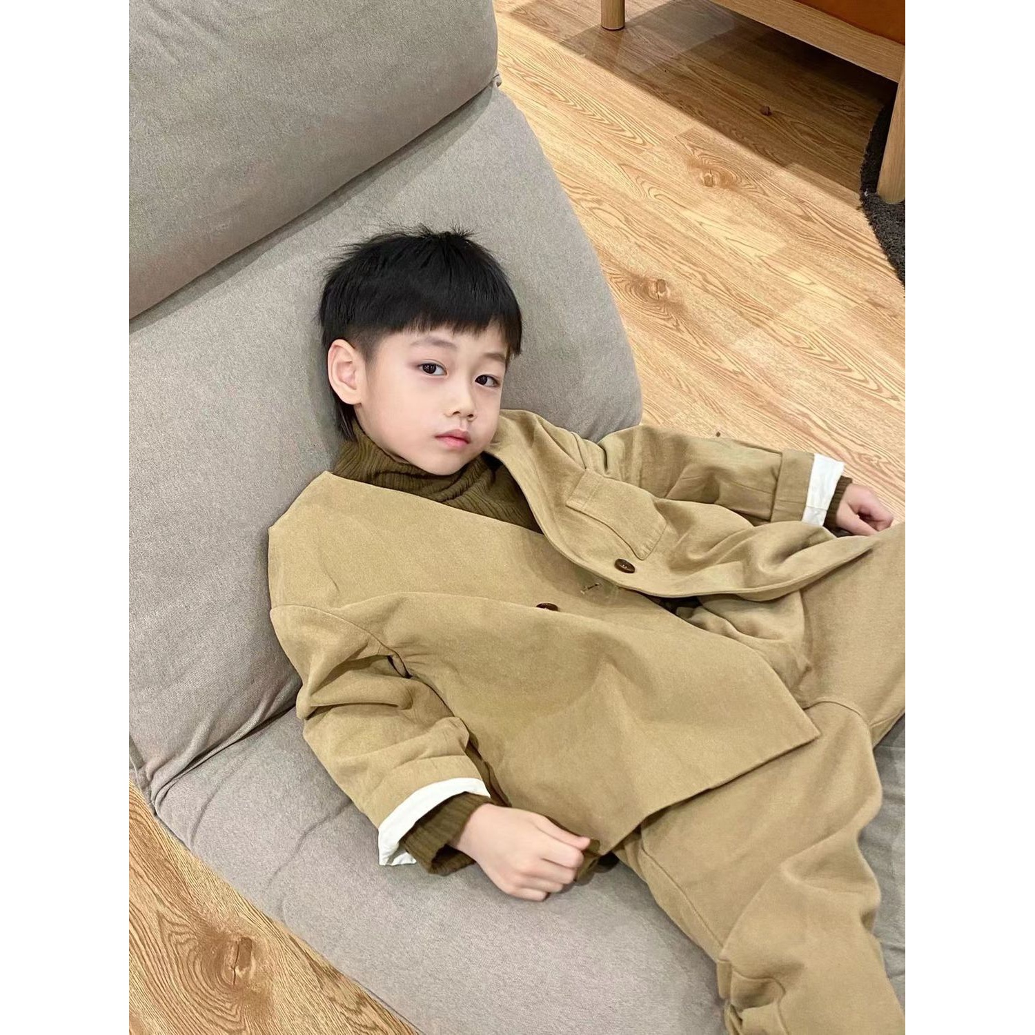 男童小西装春秋款外套北欧学院风外套帅气套装时髦休闲裤儿童时尚