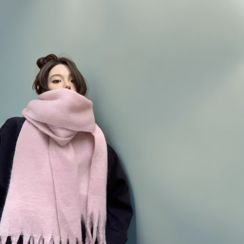 围巾日制冬季百搭双面
