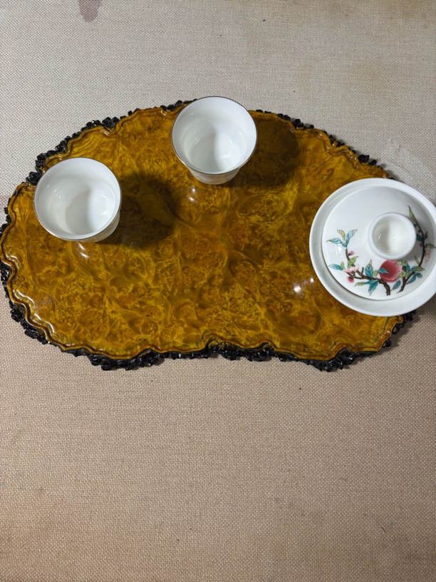 精品缅甸黄金樟茶盘，新中式茶盘（35-22-1.5）