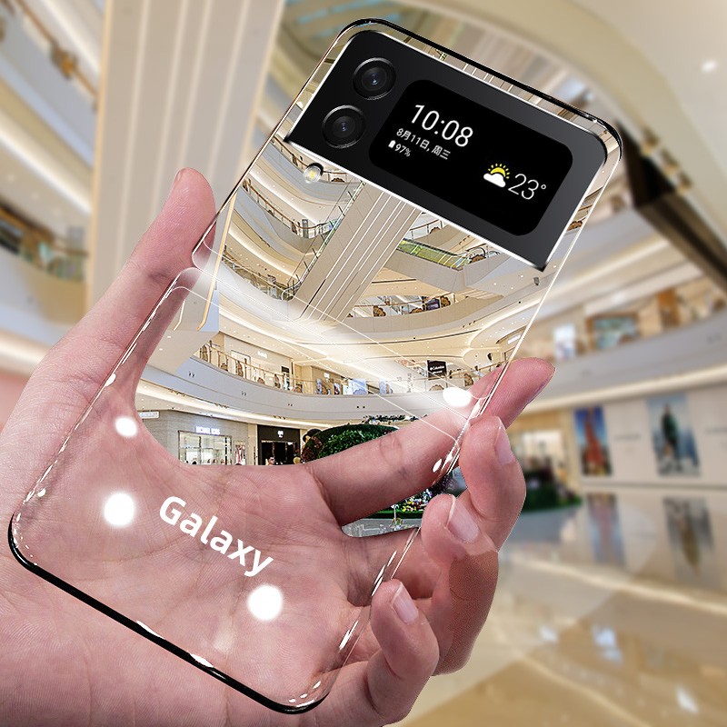 适用三星z flip4手机壳zflip5透明壳超薄折叠屏全包保护防摔硬壳