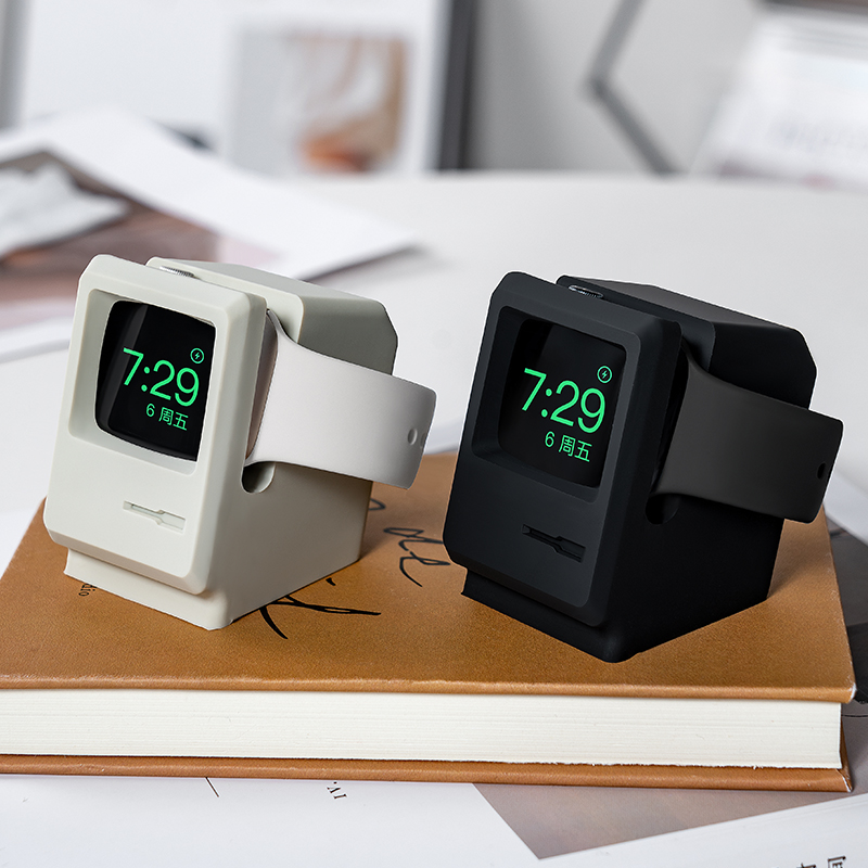 适用苹果手表s10支架applewatch987硅胶充电底座经典复古款se通用