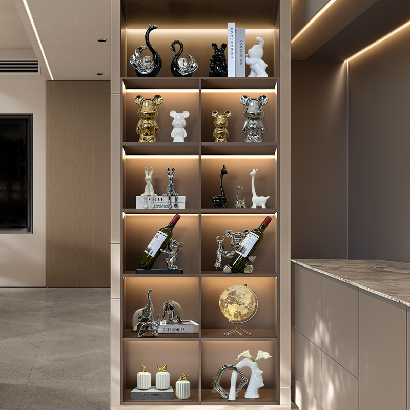 高颜值摆件酒柜书柜家居装饰套装品轻奢高级感电视柜客厅工艺品