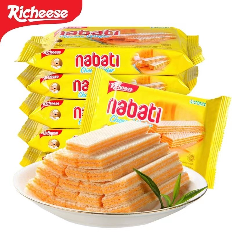 印尼进口丽芝士nabati纳宝帝奶酪威化饼干散装儿童单独小包装零食