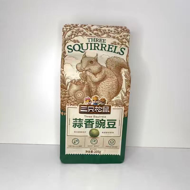 热卖[三]只松鼠豌豆205g袋装坚果炒货青豆即食办公追剧聚会小零食