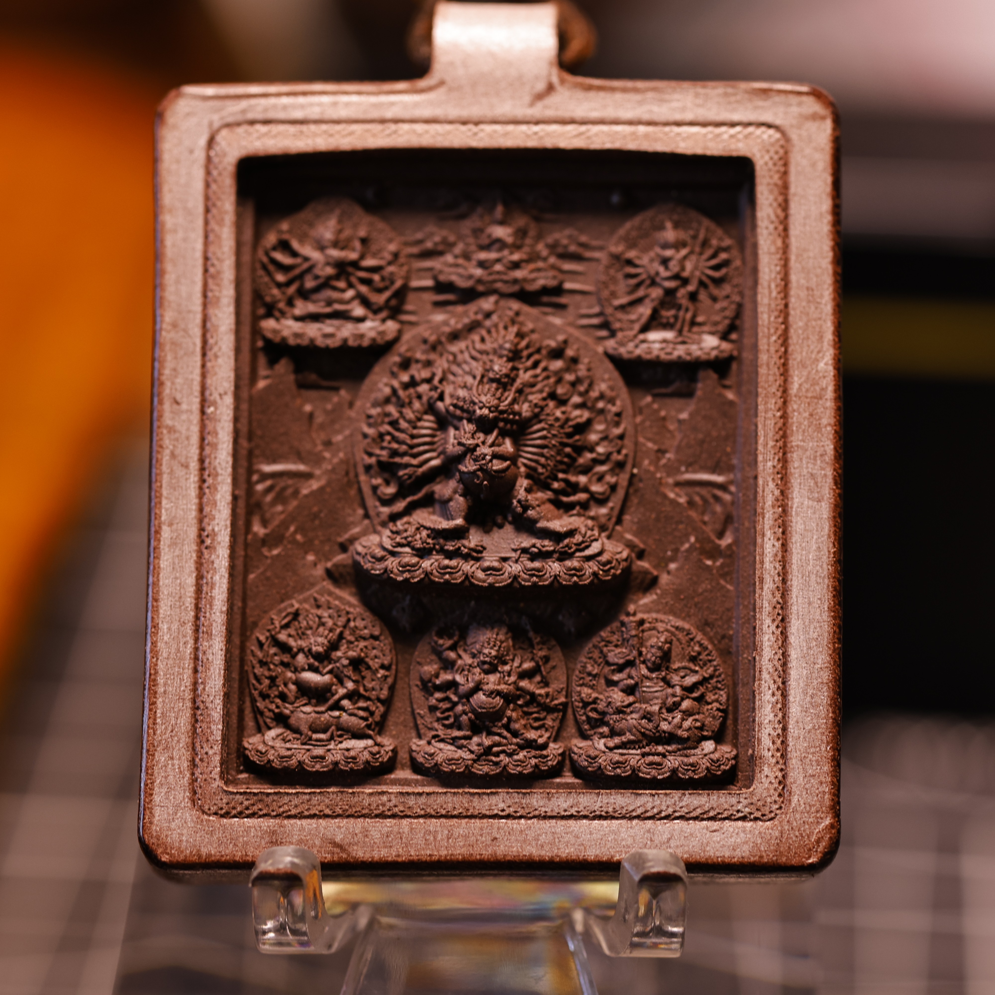 护法总集高原土烧制擦擦吊坠摆件