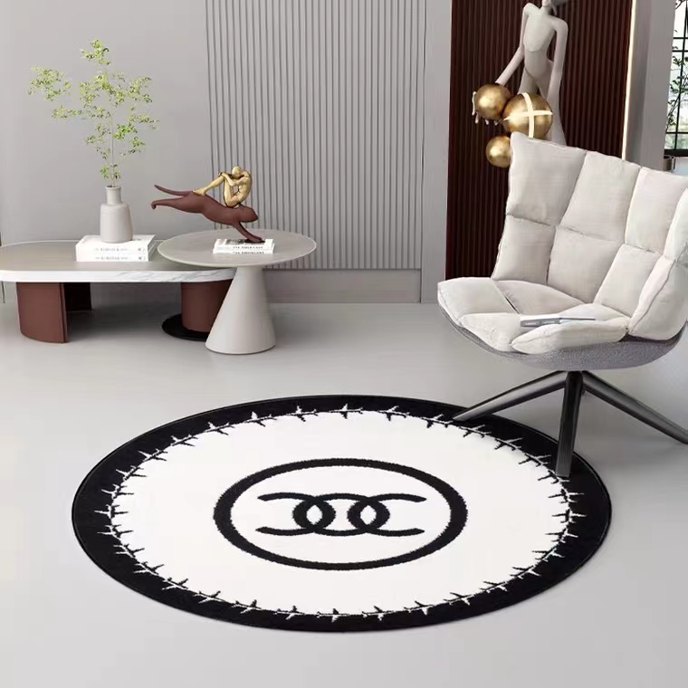 ins圆形地毯电脑椅子垫卧室客厅脚垫吊篮吸水防滑家用仿羊绒加厚