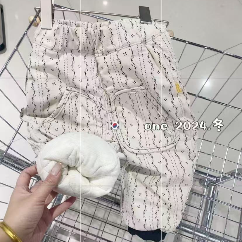 婴幼小童加厚棉裤韩版小香风