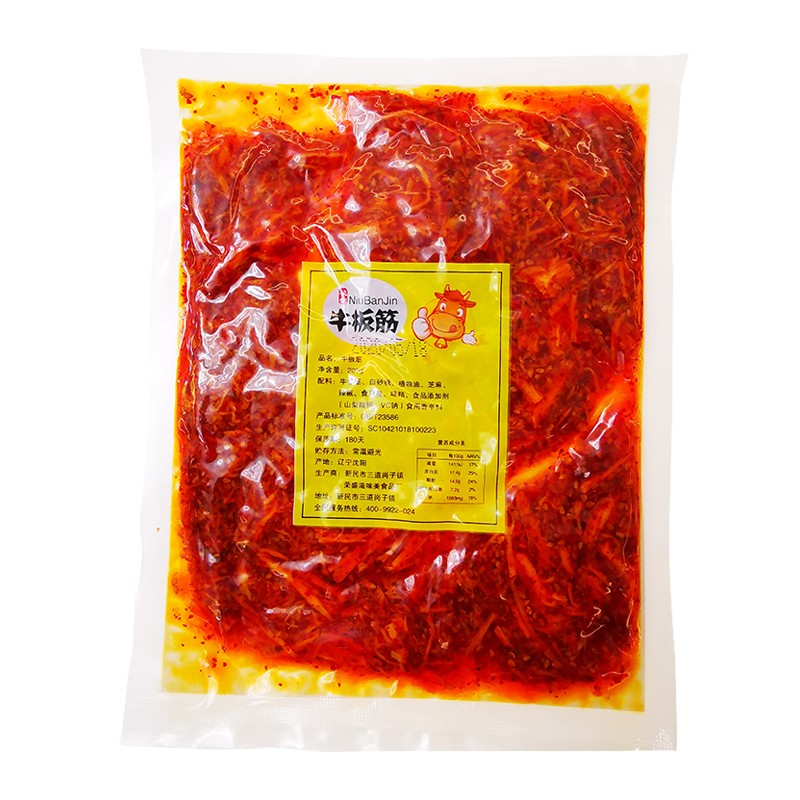 东北板筋丝牛板筋网红食品袋装美食延吉特色甜辣口200克牛板筋