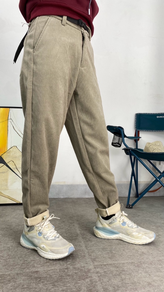 男士冬季磨毛加厚休闲裤