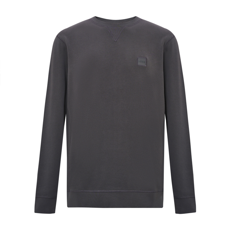 HugoBoss/雨果博斯男装24年秋冬新款经典logo男士长袖卫衣