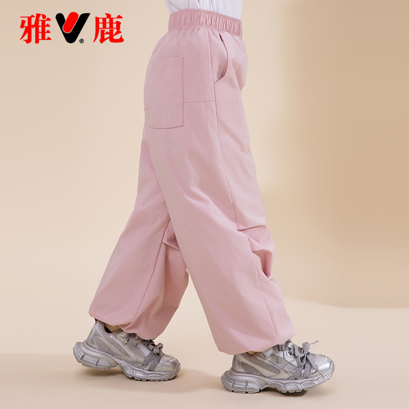 雅鹿2025新款儿童羽绒裤男童女童宝宝冬季加厚外穿大童冬天长裤子