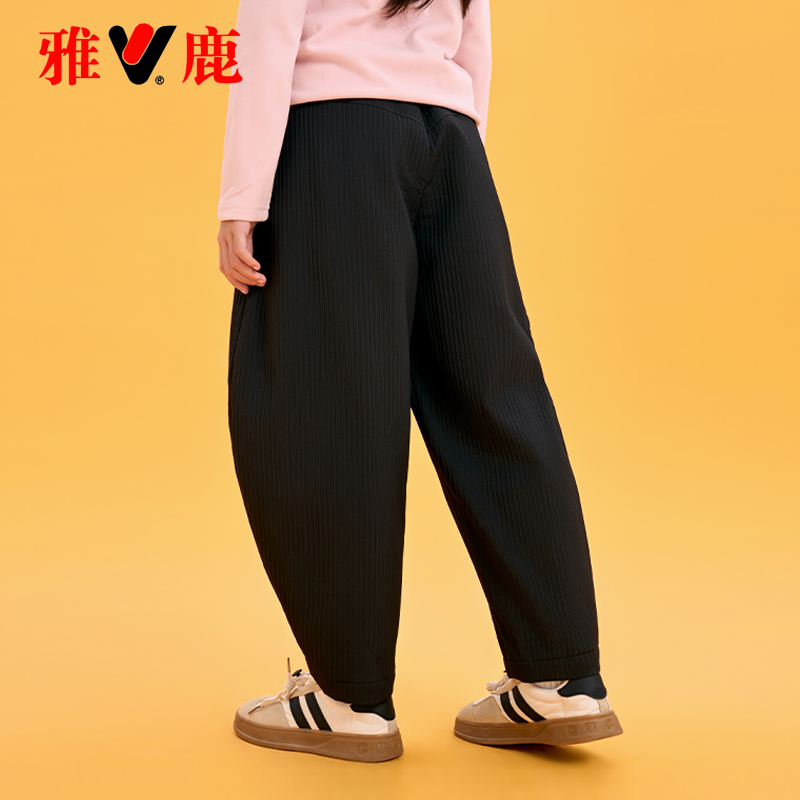 雅鹿儿童羽绒裤女童宝宝加厚女宝宝女孩大童冬季外穿东北防寒裤子