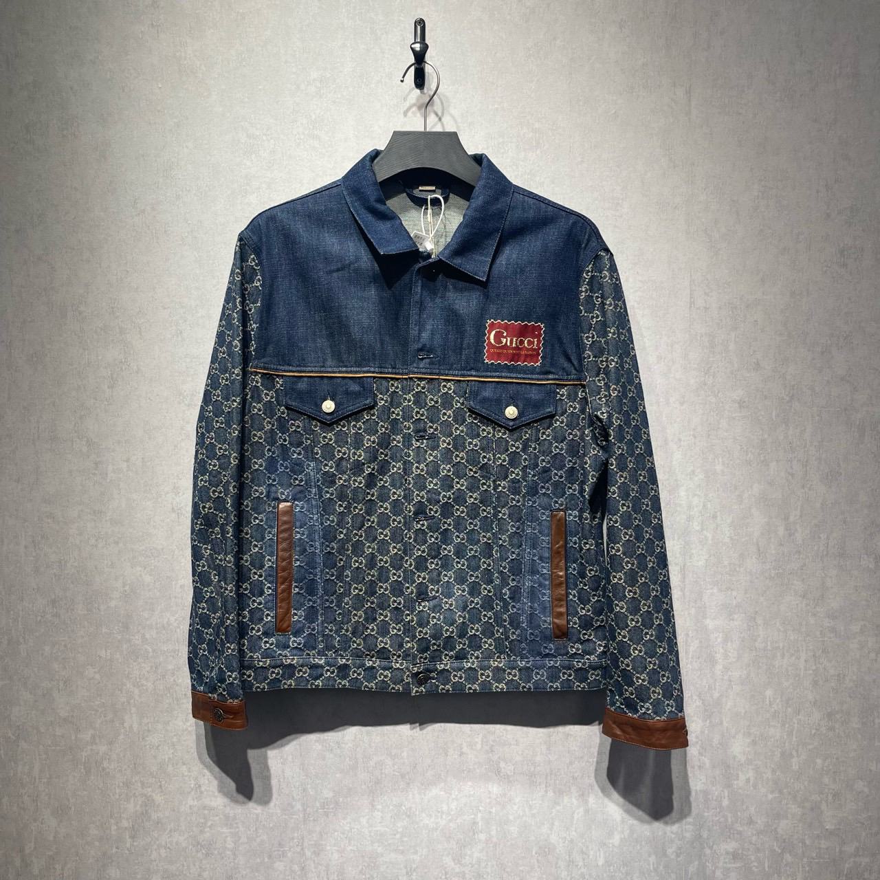 95新 GUCCI/古驰 满印双G拼色牛仔外套/48码/98新