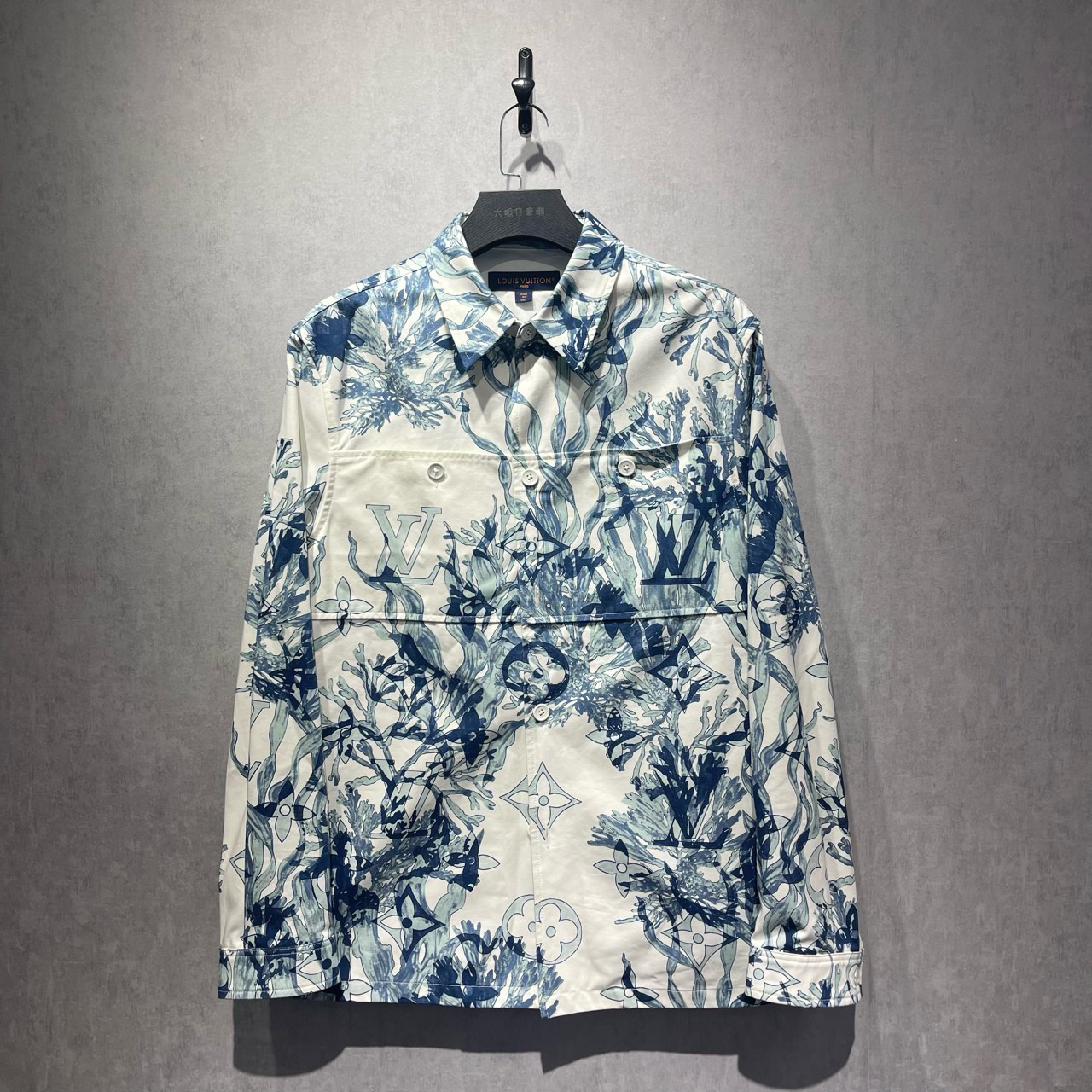 99新 LV 路易威登 海藻印花logo衬衫外套/M码/