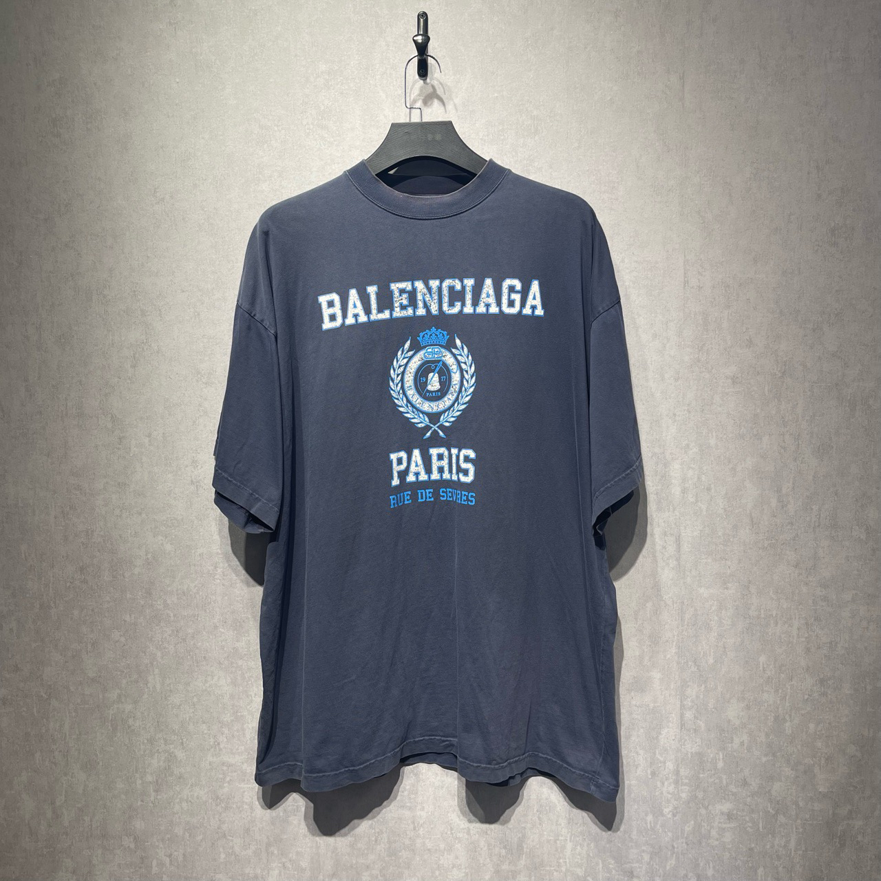 95新 Balenciaga/巴黎世家 麦穗logo徽标图案印花短袖/3码/95新